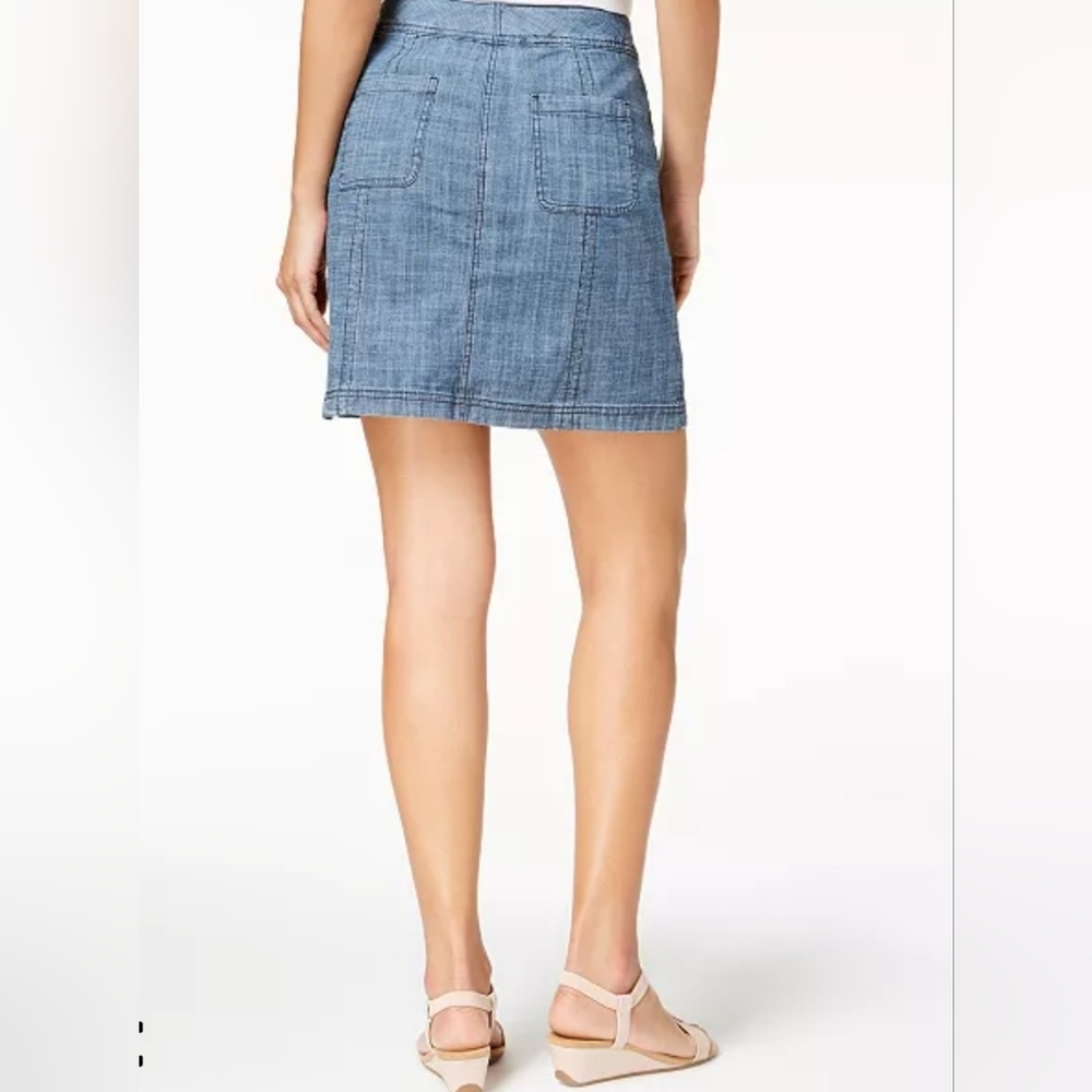 Karen Scott Women's Lightweight Denim Blue  Skort | Size 6 - Picture 2 of 8